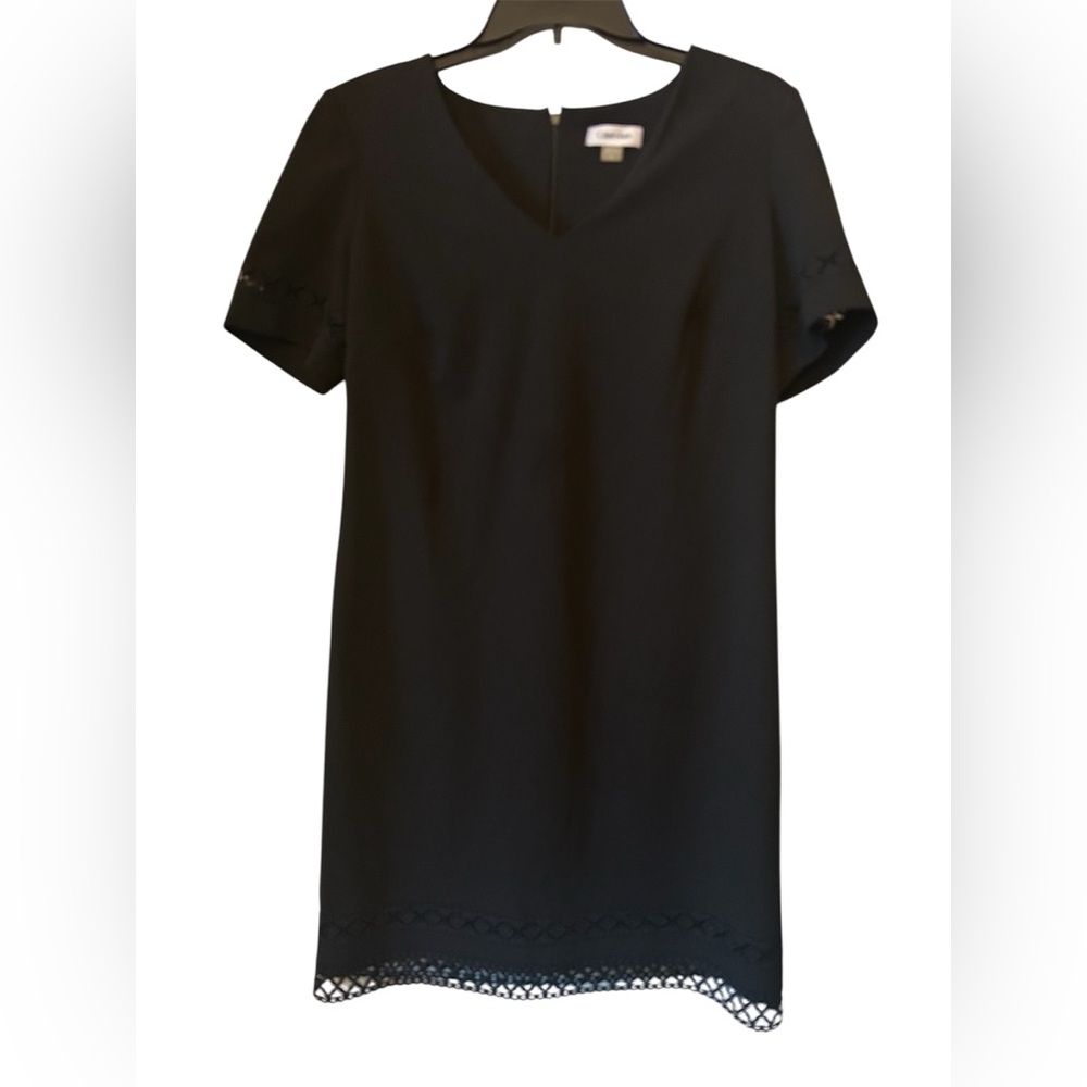 Calvin Klein Black Dress Knee Length Size 8‎ Zip